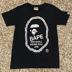 BAPE Pastel Camouflage Outline Ape Head Ladies Black Size S